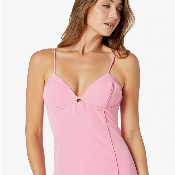 NWOT BARDOT TAILORED MIDI DRESS IN PINK SORBT Size 12/XL - Picture 2 of 14